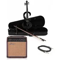 Stagg S-Shaped Electric Violin Outfit Black
