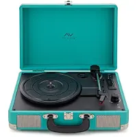 AVCOM Suitcase Turntable with Bluetooth Green