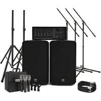 SubZero SZPA-612 250W 12" PA-system med Mikrofoner og Stativer