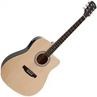 Gear4Music Dreadnought Elektroakustisk Guitar fra