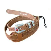 Gretsch Tooled Vintage Leather Guitar Strap Russet