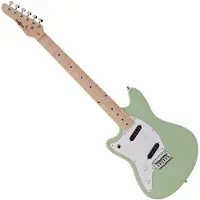 Gear4Music Seattle Left Handed Electric Guitar fra Seafoam Grøn