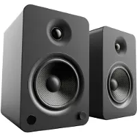 Kanto Audio Kanto YU6 Powered Bookshelf Speakers with S6 Tilted Stands Black