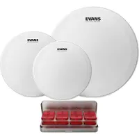 Evans HD Dry Fusion Tom Pack 10" 12" 14" Heads & EQ PODS