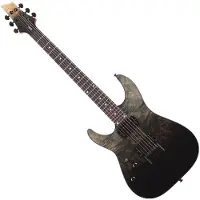 Schecter C-1 Standard Burl Left Handed Black Fade Burst