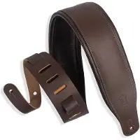 Levys Leathers M26PD-DBR 3" Top Grain Leather Strap Bark Brown on Dark Brown