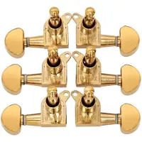 Gear4Music Guitarworks Stemmeskruer 3-A-Side Kidney Keys Guld
