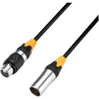 Adam hall DGH 0500, 5 m, XLR/XLR, Hanstik/Hanstik, Guld, Sort, Oxygenfri kobber