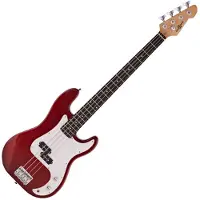 Gear4Music LA Basguitar fra Rød