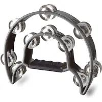 Stagg Cutaway Tambourine 20 Jingles Black