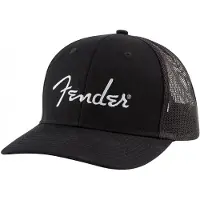 Fender Silver Logo Snapback Hat Sort One Size