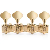 Gear4Music Guitarworks Stemmeskruer til Basguitar 2-per-side Guld