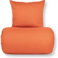 Nordstrand Bambus dobbelt sengetøj 200x220 cm - 100% bambus - Orange satinvævet