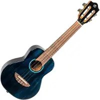 Flight Iris Concert Tinta Ukulele Trans Blue