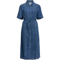 Object Broderet Denimkjole