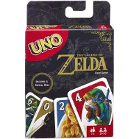 Uno : The Legend of Zelda-kortspil til familieaften - Triforce-vildkort, 2-10 spillere, 112 kort