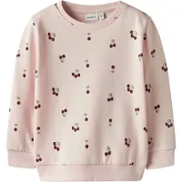 Name it Sweatshirt - Noos - NmfValba - Crystal Pink m. Kirsebær - - 4 år (104) - Sweatshirt