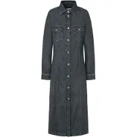 Pepe Jeans Pepe Jeanstil kvinder. PL953624 Midikjole i denim med almindelig pasform, blå (S), Casual, Bomuld, Lange ærmer, Bæredygtig