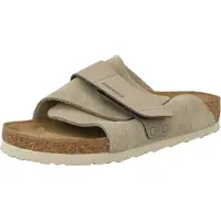 Birkenstock - Sandaler og klipklappere - Kyoto Nubuck-Suede Leather Regular Taupe til Unisex - Størrelse 43 - Brun
