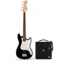 Squier Sonic Bronco Bass LRL Black & Eden Orbiter 8 Bass Combo Amp