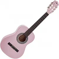 Gear4Music Junior 1/2 Klassisk Guitar Pink fra
