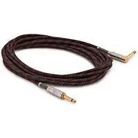 Gear4Music Jack - Jack Pro Yarn Instrument Kabel med Højrevinklet Stik 6m
