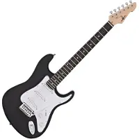 Gear4Music LA Elektrisk Guitar fra Sort