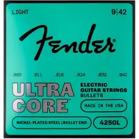 Fender 4250 Ultracore Guitar Strings Nickel Plated Steel Bullet End 4250L Gauges .009-.042 (6)