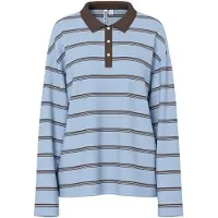 Pieces Shirts 'PCSadie' blå / brun