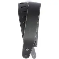 Daddario 25LS00-DX Classic Leather Strap with Contrast Stitch Black