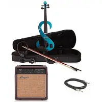 Stagg S-Shaped Electric Violin Outfit Metallic Blue