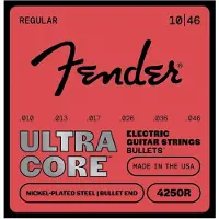 Fender 4250 Ultracore Guitar Strings Nickel Plated Steel Bullet End 4250R Gauges .010-.046 (6)