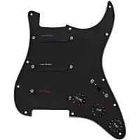 Lace Pickups Lace Sensor Blue/Silver/Red Loaded Pickguard SSS Black