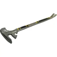 Stanley FatMax Fubar III (5-i-1 nedbrydningsværktøj, forhammer, sømsluse, kæber til træ, mejsel) 1-55-120, 76 cm, Rustfrit stål, Sort, Metallic
