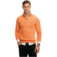 Superdry Superdrytil mænd. M6110706A Sweater med lynlås i bomuld Cotton Half orange (L), Casual