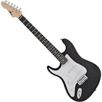 Gear4Music LA Venstrehånds Elektrisk Guitar fra Sort