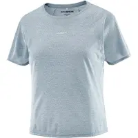 Salomon - Trail running tøj dame - Shakeout Air Cropped SS Tee W Trade til Unisex - Størrelse XS - Grå