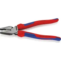 Knipex 02 02 225, Lineman''s tænger, Stål, Blå, Rød, 23 mm, 225 mm, 54 mm