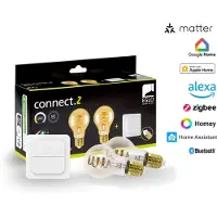 Eglo CONNECT.Z SÆT AFBRYDER + 2 E27 A60 amber SMART pærer M/TUNABLE WHITE