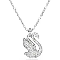 Swarovski Kæde 'Swan' sølv / transparent