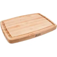 John Boos Boos Block CB-serie Stor reversibelt træskæringsplade med Juice Groove 1,5-tommer tykkelse 20 " X 14 " X 1 1/2 " Maple