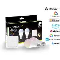 Eglo CONNECT.Z SÆT AFBRYDER + 2 E27 A60 opal SMART pærer M/FARVER(RGB) OG TUNABLE WHITE