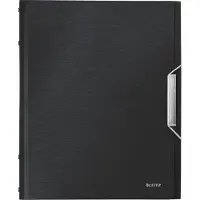 Leitz Style - Klassificeringsmappe - 12 rum - 12 dele - for A4 (210 x 297 mm) - kapacitet: 200 ark - med faneblade - sort satin