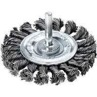 Lessmann Snoet Rundbørste RPM 25000 Ø75x12mm med 6mm skaft STH 0,50 mm - (10 stk.)