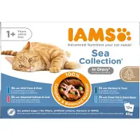 IAMS Delights Adult Sea Collection (i sauce) vådfoder til katte (12x85 g)