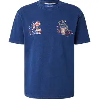 Scotch & Soda Bluser & t-shirts 'The 40th Annive' indigo / lyseblå / lysegul / kirsebærsrød