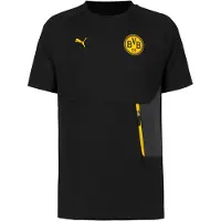 Puma Borussia Dortmund PUMATECH Pocket Tee Men, Sport, Black/Yellow Sizzle, XL