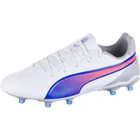 Puma King Match FG/AG Formula - Hvid/Blå/Grå, størrelse 43