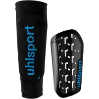 Uhlsport Benskinner Cybershield - Sort/Blå, størrelse X-Small