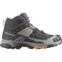 Salomon - Vandresko dame - X Ultra 5 Mid GTX W Nine Iron / Gull / Soft Clay til Unisex - Størrelse 40 - Grå